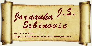 Jordanka Srbinović vizit kartica